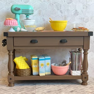 Miniature Work Table – 1/6 Scale Doll Furniture, Perfect for your Miniverse Made from Scratch collection!
