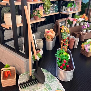 1:6 Scale Miniature Rake & Shovel Set – Dollhouse Gardening – 3D ...