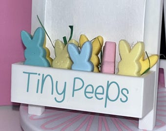 Miniature 3D-Printed Peeps – Set of 8 – Tiny 1" Easter Candy Decor