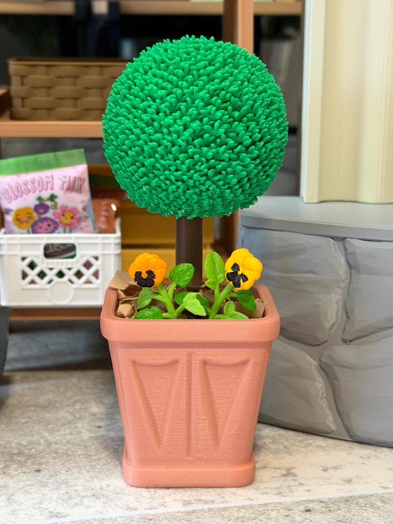 Mini Topiary Mini Ball Topiary Bush With Pot | 1:6 Scale | Dollhouse Plant Miniverse ...