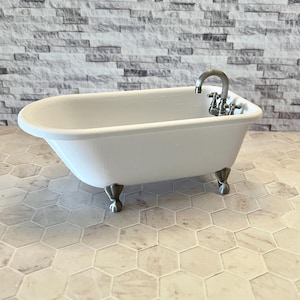 DATEI für 1/12 Clawfüße Badewanne für 3D Druck, Vintage Puppenhaus, Viktorianisches Puppenhaus
