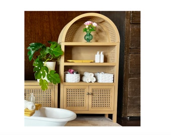 1/6 Scale Arched Caned Shelf: Miniature Doll Furniture, 3D Printed