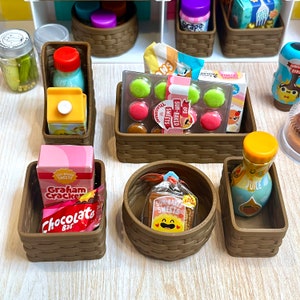 FILE for Miniverse Basket for 3D Printing, Miniverse Make It All You Can Eat Storage, 1/6 Scale (Set of 5) Miniverse Storage, Organization,