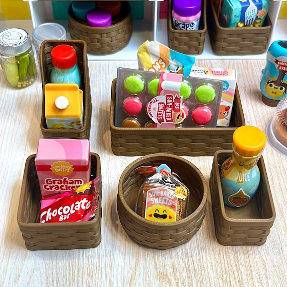 FILE for Miniverse Basket 3D Print File: 1/6 Scale Pantry Storage