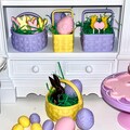 Mini Easter Baskets, 1/6 scale, Miniverse compatible, 3 styles, removable handles