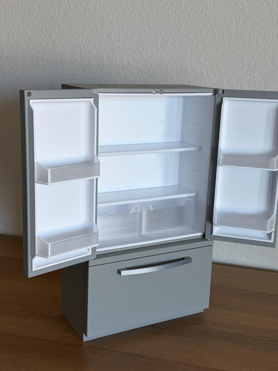 1: 6 Miniverse Kompatibler Kühlschrank | Komplett mit detailliertem Innenleben | Anpassbare Griffe