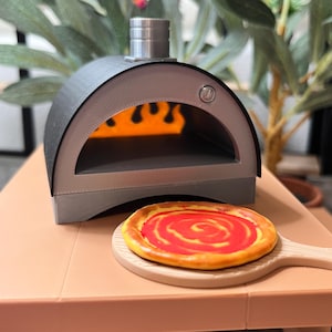1/6 Scale Pizza Oven – Faux flame translucent panel, Miniverse & Dollhouse Kitchen, Pizzaria