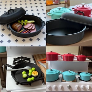 FILE for 1/6 Scale Pots and Pans Dutch Oven Set, Frying Pan, Roasting Pan