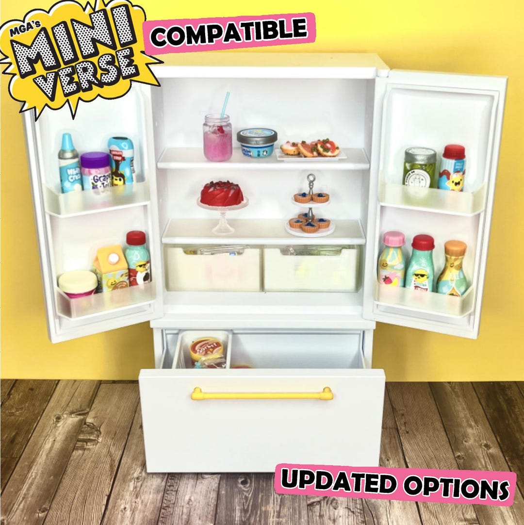 Harayaa 1/6 & 1/12 Puppenhaus Kühlschrank – Mini-Doppeltür-Modell Mit Beweglichen Türen, Spielmöbel-Zubehör Für Kinderzimmer & Sammler