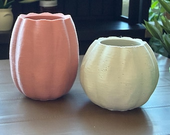 FILE for Pumpkin Planters  3D printing | Miniature Fall & Halloween Decor | STL Files | Set of 2 |