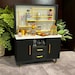 Black Mid-century Modern Miniature Bar - Black With Gold Hardware, 1/6 ...