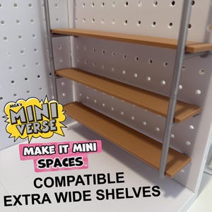 MiniVerse Spaces Extra Wide Shelves | Set of 3 | Custom Colors Available (Brackets Sold Separately)