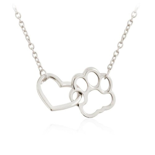 Paw Print Necklace Pawprint Necklace Dog Lovers Jewelry Etsy