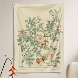 Wild Rose Flower Tapestry