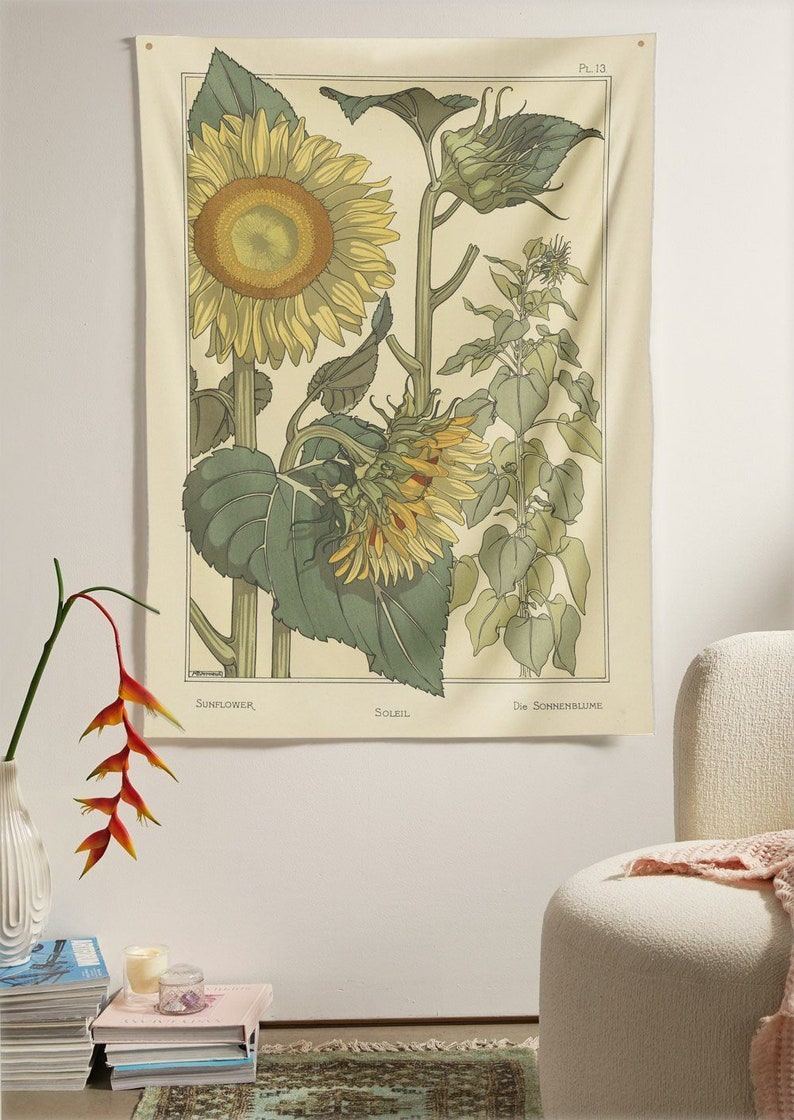 Sunflower Flora Tapestry image 2
