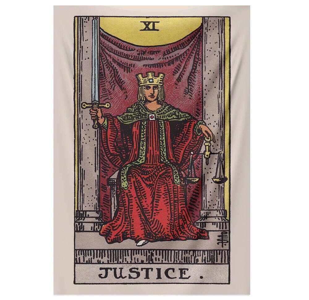 Justice Tarot Card - Etsy