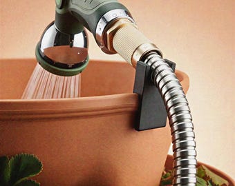 Clip para sujetar la manguera de jardín para macetas Greenstalk, guía de riego manos libres