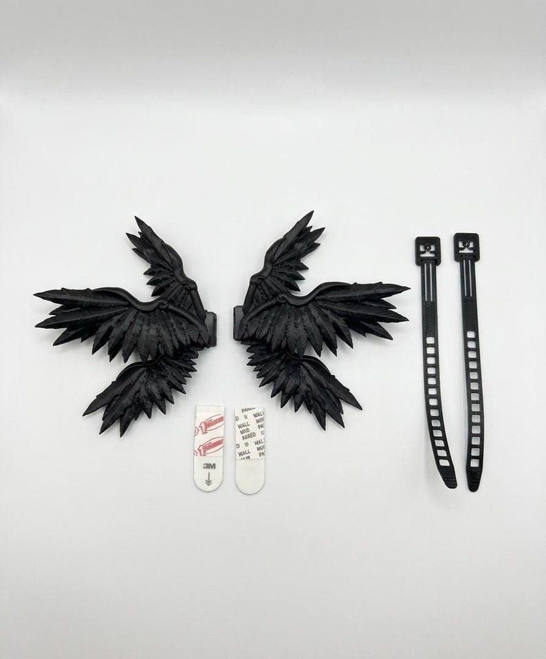 Angel Wings Headphone Accessory, Y2K Kawaii Fairycore Headset Wings image 4