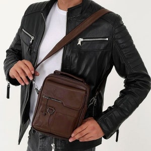 Lederax Genuine Leather Messenger Bags Men Casual Travel Business Crossbody Shoulder Bag LD464