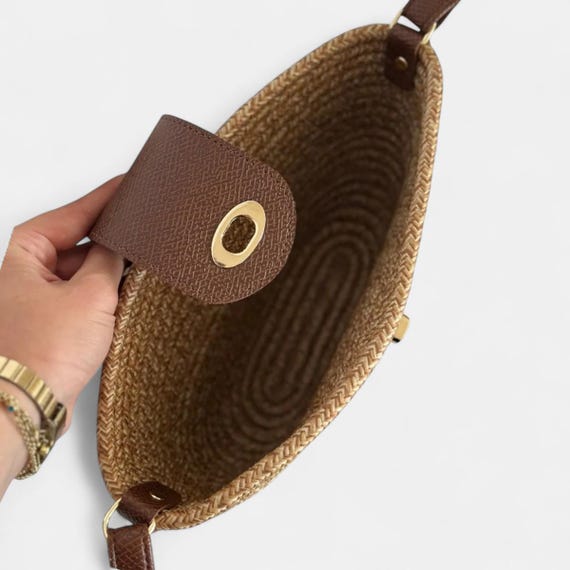 Lederax Handmade Wicker Clutch Bag Shoulder Bag LD587