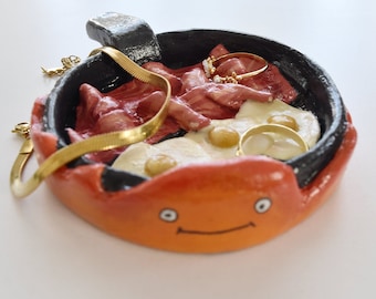 手作りカルシファー粘土皿：アニメジュエリートレイ - Etsy 日本