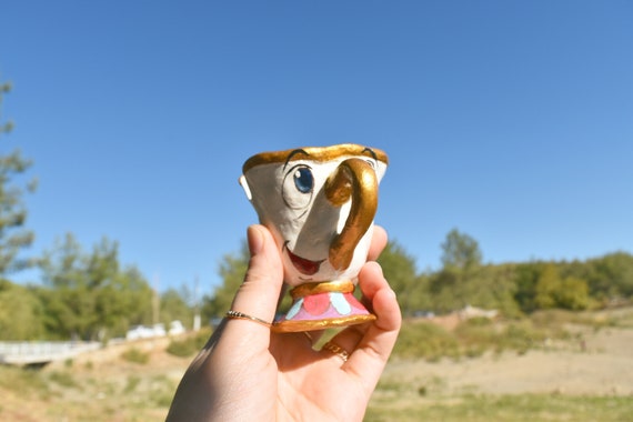 Beauty and the Beast Cup Ceramic Chip Mug , Clay Tea Cup Disney , Handmade  Decorative Chip the Teacup -  Norway