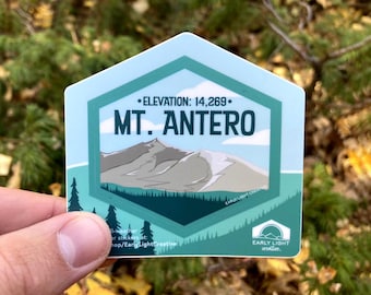Mt. Antero Sticker | Waterproof, Vinyl Colorado 14ers Hiking Souvenir