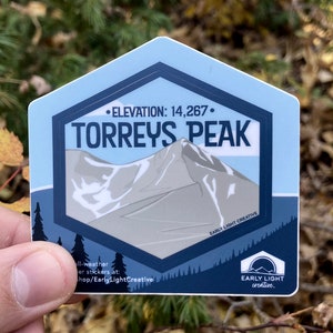 Torreys Peak Sticker | Waterproof, Vinyl Colorado 14ers Hiking Souvenir