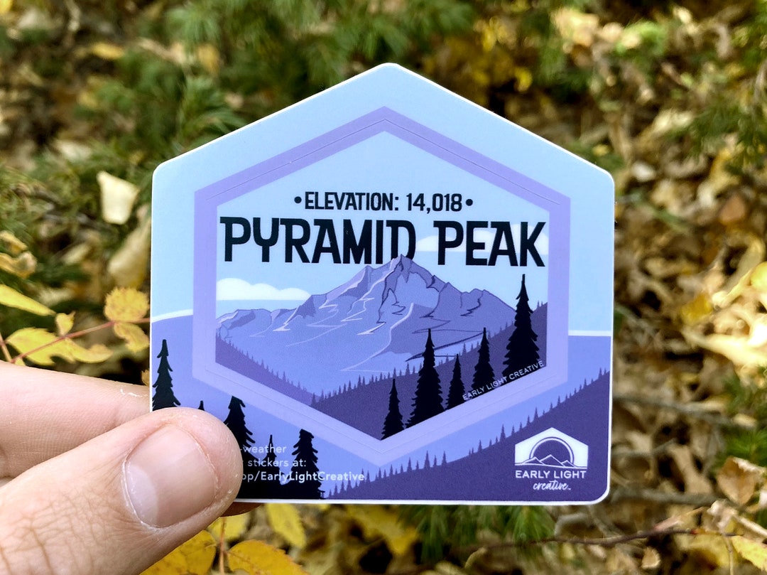 Lake Pyramid Sticker Pyramid Peak Sticker | Waterproof, Vinyl Colorado 14ers Hiking Souvenir ...