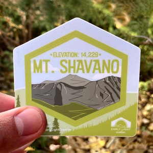 Mt. Shavano Sticker | Waterproof, Vinyl Colorado 14ers Hiking Souvenir