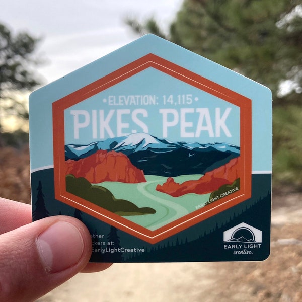 Colorado 14er: Pikes Peak Sticker | High Quality, Vinyl, Waterproof, Nalgene Water Bottle, Hiking
