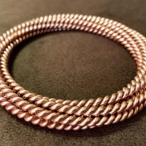 7 Ring Tensor Torus 4&quot; -  1/2 Sacred Cubit, 12 gauge copper, Wrapped or Loose Coil 144 Hz Frequency Healing Tool