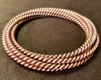 7 Ring Tensor Torus 4" -  1/2 Sacred Cubit, 12 gauge copper, Wrapped or Loose Coil 144 Hz Frequency Healing Tool