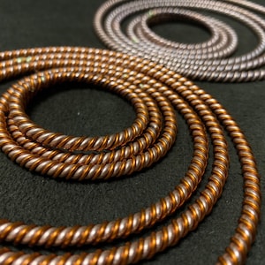 Hand Wrapped Tensor Rings, Quarter and half size Sacred, Lost or Empowerment Cubits, Powerful Quadruple Helix 144/177/188 Hz