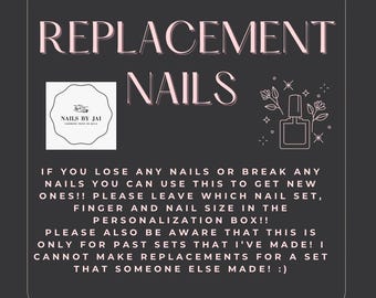 Nails by Jai Handmade Press on Nails/ Replacement Nail
