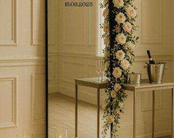 Wedding initials | Mirror Sign | Bridal | Personalised with date | DIY Wedding Sign | Easy transfer | Modern Wedding