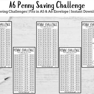 PENNY SAVING CHALLENGE | A6 size | yearly savings| saving your coins