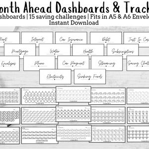 A6 Savings Challenge Printable | Month Ahead Bill Tracker (Digital Download)