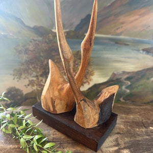 Italian | Carved | Wood | Sculpture | Cranes | Posable | Birds | Signed | Federico Nardin