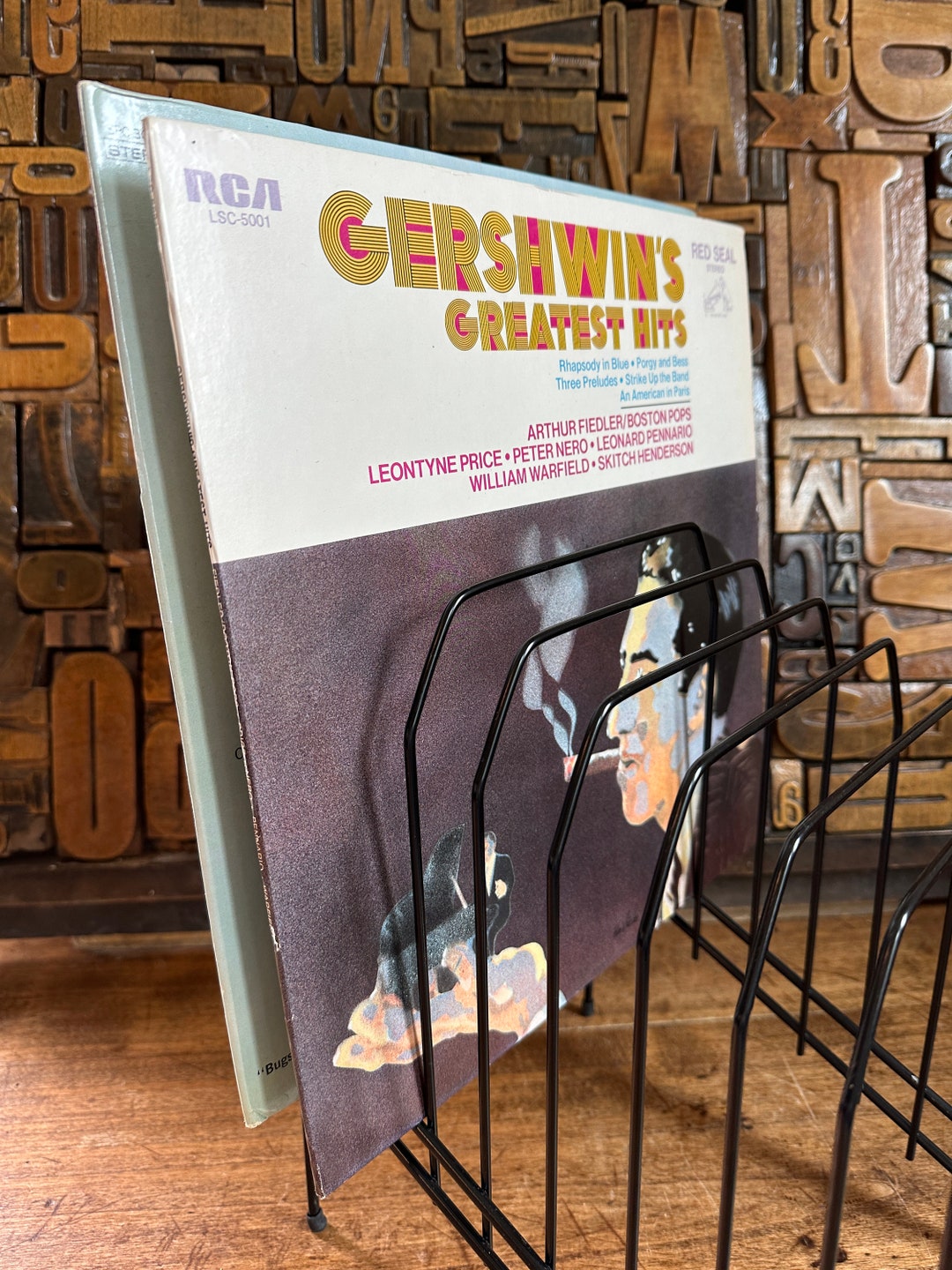 Black | Wire | Record | Vinyl L Storage | Display | Plate Rack | File ...