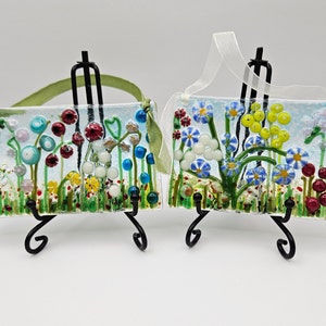 Fused Glass Flower Suncatcher