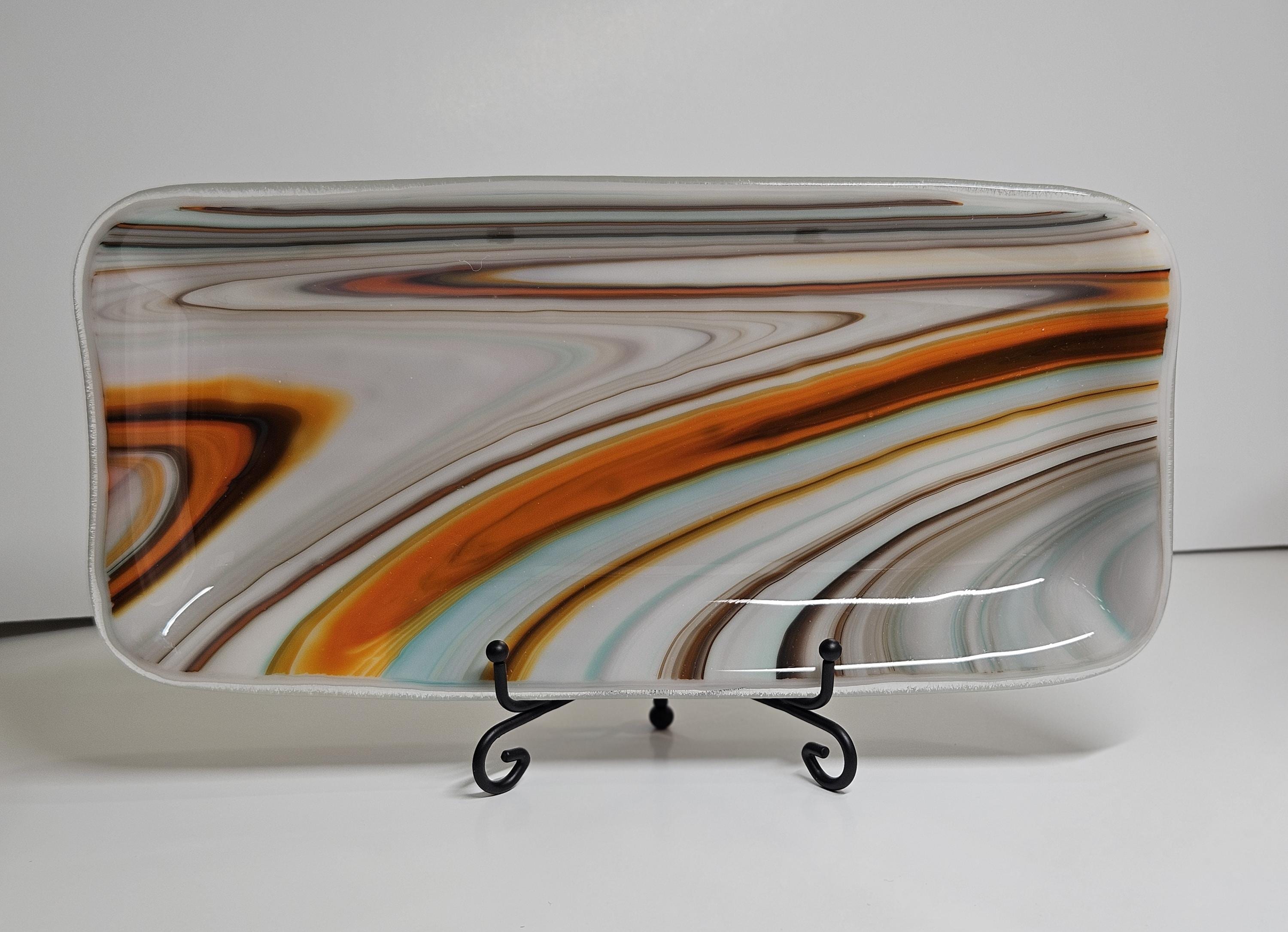 Fused Glass Rectangular Tray