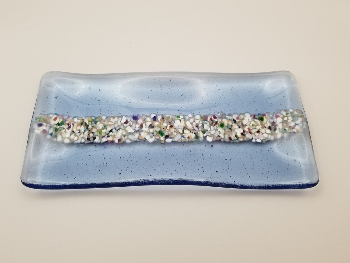 Fused Glass Rectangular Tray Etsy