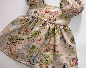 Winnie the Pooh Birthday Dress/ Baby Girl Party Outfit