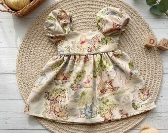 Winnie the Pooh Birthday Dress/ Baby Girl Party Outfit