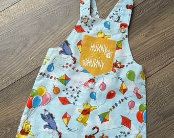 Winnie the Pooh Baby Overalls – First Birthday Outfit, Baby Shower Gift