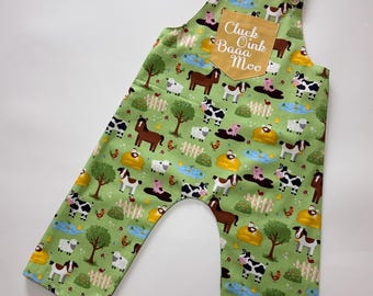 Farm Animals Baby Romper:  Birthday Outfit