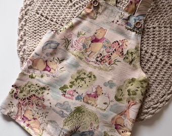Vintage Winnie the Pooh Romper: Baby 1st Birthday Outfit, Overalls for Boys and Girls