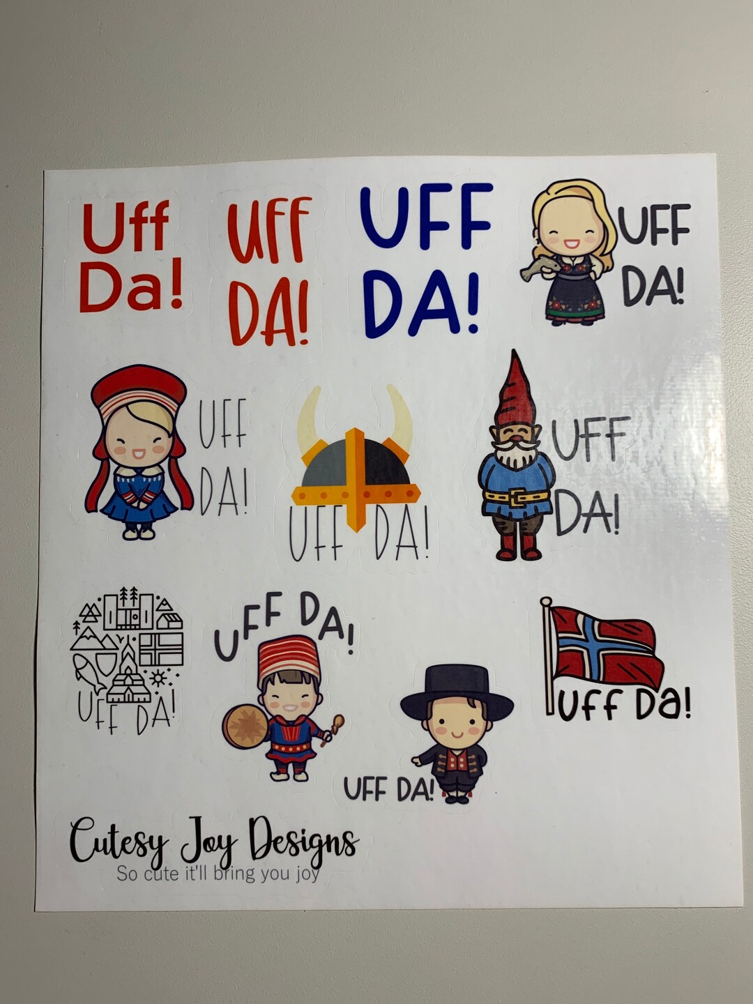 Uff Da Sticker Sheet - Etsy