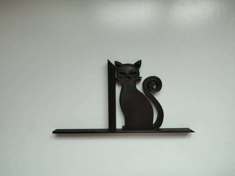 Cat Bookends Black Cat Decorative Book Ends 3D Printed Etsy